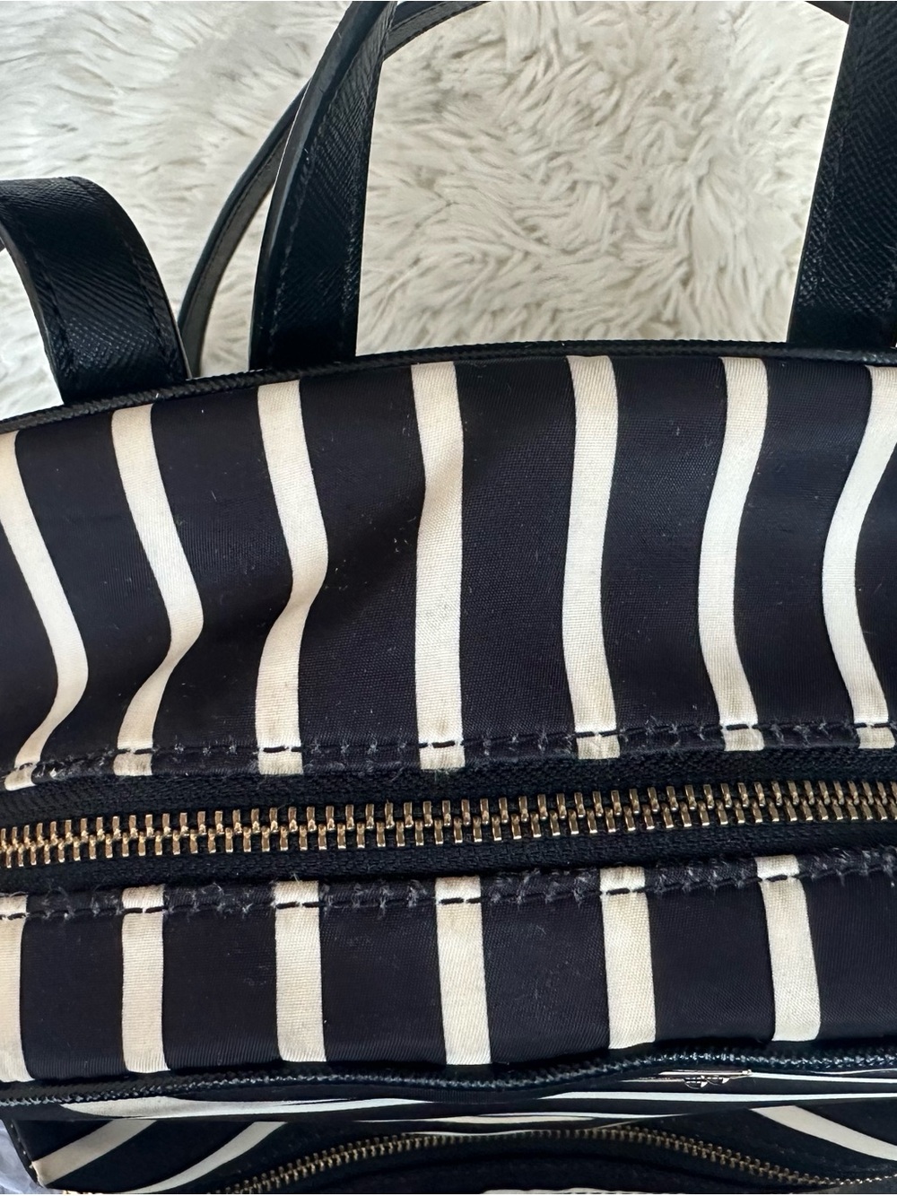 kate spade Black & White Striped Backpack - Picture 15 of 16
